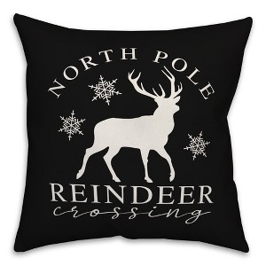 Creative Products North Pole Reindeer Crossing 16x16 Indoor / Outdoor Pillow - 1 of 2