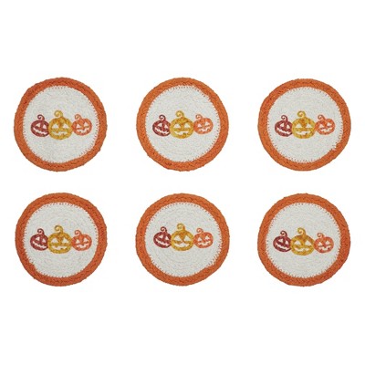 Country Halloween Style Stencil Coaster Set of 6 VHC Brands
