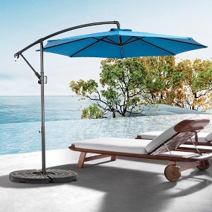 CAVINAS 10Ft Offset Hanging Market Patio Umbrella with Tilt Adjustment and 8 Ribs,Outdoor Umbrellas for Patio,Backyard,Poolside - 1 of 4