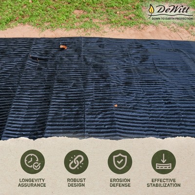 DeWitt Black Non-Woven Polypropylene Filter Fabric for Patio or Sidewalk Protection