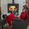 Hastings Home Oversized Chenille Throw Blanket - 60" x 70", Vineyard Red - 4 of 4