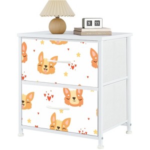 My Depot Cartoon Animal Pattern Dresser with 2 Fabric Drawers - 1 of 4