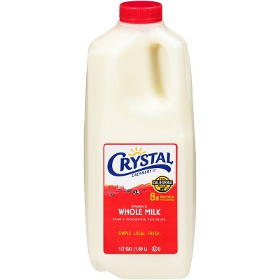 Crystal Creamery Whole Milk - 0.5gal
