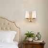 Claxy Gold Wall Sconce Industrial Wall Lamp Fabric Shade 2-Light - 3 of 4