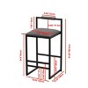 31.7" Modern Faux Leather Bar Stools with Footrest, Set of 2 Upholstered Low Back Counter Height Chairs for Kitchen Island-3irtyhousy - 4 of 4