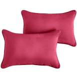 2pk Sunbrella Corded Outdoor Throw Pillows Hot Pink
