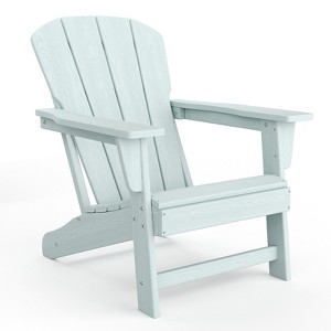 Outdoor Adirondack Chair - HDPE, with Wide Armrests & Slatted Back, All-Weather for Patio & Pool, Ergonomic Backrest - 1 of 4