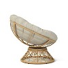 CAVINAS Ergonomic Accent Chair Swivel Chair with 360 Degree Rattan Chair with Cloud Thick Density Fabric Cushion - 2 of 4