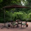 Northlight 10' Outdoor Patio Off-Set Crank and Tilt Umbrella - Brown - 2 of 4