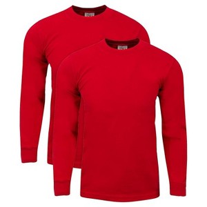 Shaka Wear 2 Pack Men's Max Heavyweight Long Sleeve Crew Neck T-Shirt - 1 of 4