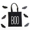 City Creek Prints Boo Word Canvas Tote Bag - 15x16 - Black - 2 of 2