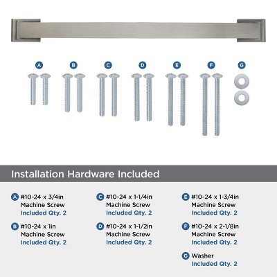 Satin Nickel Brushed Appliance Pull with Mounting Hardware