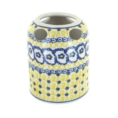 Blue Rose Polish Pottery 575 Ceramika Artystyczna Toothbrush Holder