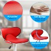 BestMassage Bar Stools Set of 2 with Backrest and Footrest Modern Kitchen Island Stools, Red - 4 of 4