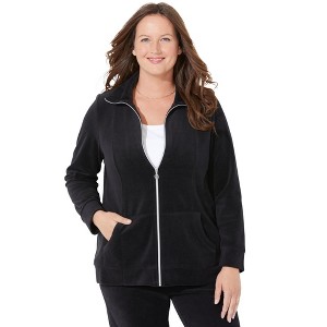 Catherines Cozy Velour Jacket - 1 of 4