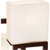 Possini Euro Design Lighting on the Square  Modern Table Lamp 24" High Roman Bronze  Metal Opal Glass Shade for Bedroom Living Room House Home Bedside - 3 of 4