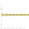 Black Bow Jewelry Men's 7mm 10k Yellow Gold Diamond Cut Solid Rope Chain Bracelet - 4 of 4
