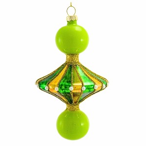 Cody Foster 5.0 Inch Merry & Bright Spindle Glass Top Shape Vintage Tree Ornaments - 1 of 4