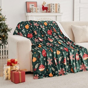 Lomsoe Cozy Printed Blanket Blanket, Flannel Throw Size for Home Decoration, Ultra Soft Throw, Christmas Light. - 1 of 4