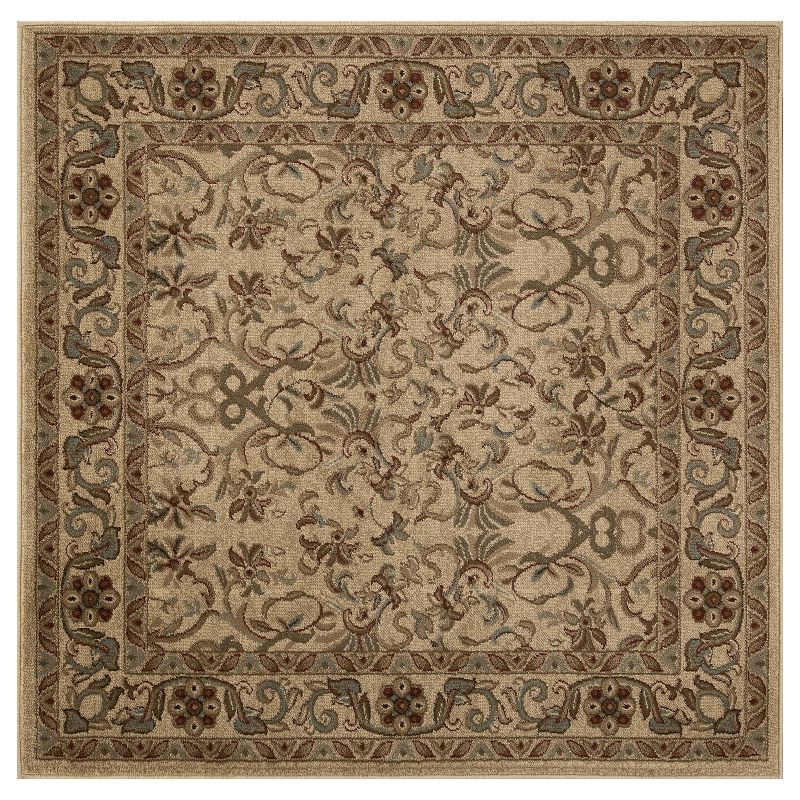Traditional Floral Scroll Indoor Runner or Area Rug by Blue Nile Mills, 1 of 7