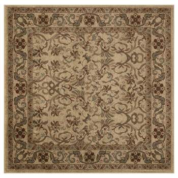 Traditional Floral Scroll Indoor Runner or Area Rug by Blue Nile Mills
