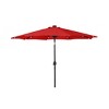 WestinTrends 9 Ft Outdoor Patio Solar LED Market Umbrella with Bronze Round Base - 2 of 4