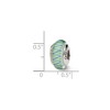 Black Bow Jewelry Blue & Green Zigzag Glass Sterling Silver Bead Charm - 2 of 3
