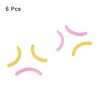 Unique Bargains 6 Pcs Pink Yellow Rubber Cosmetic Makeup Eyelash Curler Pads - 2 of 4