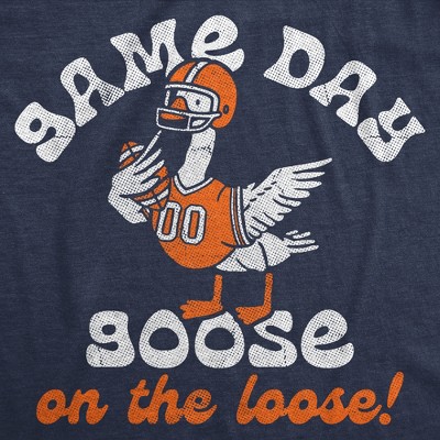 Мужские футболки Crazy Dog T-Shirts, Inc. Mens Funny T Shirts Game Day Goose On The Loose Sarcastic Football Graphic Novelty Tee For Men - Crazy Dog Men's T Shirt For Football Season Navy XL — фото 2