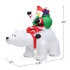 Tangkula 6.5 FT Inflatable Christmas Santa Riding Polar Bear with Shaking Head - 3 of 4