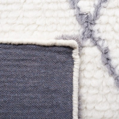 Ivory and Gray Hand Tufted Wool Area Rug