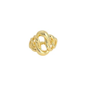 SOHI Women's California Gold The Small Link Statement Ring - 1 of 4