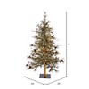 Vickerman Dakota Pine Artificial Christmas Tree with Wood Stand - 2 of 4