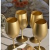 ChicFurnit Drinkware Metallic Plastic Wine Glasses Unbreakable Acrylic Design for Modern Entertaining, Gold, 2.88"*2.88"*8.88" - 4 of 4