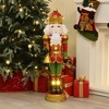 LuxenHome Lighted Nutcracker Bugling Soldier, Battery Operated Christmas Holiday Decoration - 2 of 4