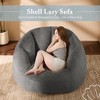 Gericco 47" Giant Bean Bag Chair for Adults - Comfy Plush Shell Soft Accent Chair, Oversized Cozy Lounge Floor Sofa Reading Chair - 4 of 4