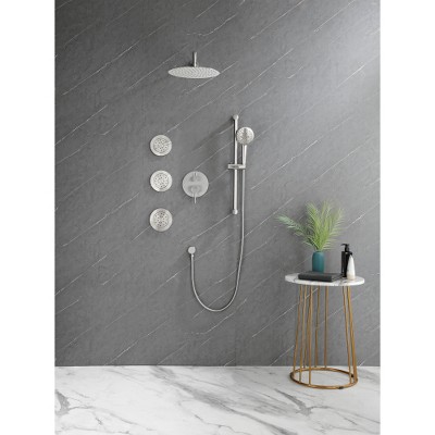 ONWITH Shower System with Shower Head, Hand Shower, Slide Bar, Bodysprays, Shower Arm, Hose