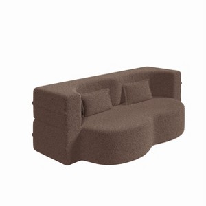 Dexmalle Modern Cloud Shape Convertible Sleeper Sofa Bed with 2 Pillows,Living Room - 1 of 4