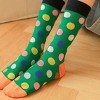 Green Colorful Polka Dot Socks (Women's Sizes, Adult Medium) from the Sock Panda - 2 of 3