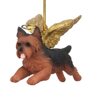 Design Toscano Honor the Pooch: Yorkie Holiday Dog Angel Ornament - 1 of 4