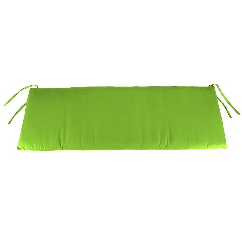 Plow & Hearth - Polyester Classic Outdoor Swing / Bench Cushion, 36"x 16"x 3", Forest Green, 2 of 3