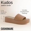 CUSHIONAIRE KUDOS Women’s Platform Sandals – Wedge Sandals for Women, Comfortable Slip-On Shoes, Dressy Summer Sandals with Cushioned Footbed - 4 of 4