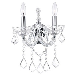 CWI Lighting Maria Theresa 2 Light Wall Sconce With Chrome Finish - 1 of 4