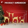 Syemin Decorative Holiday Scene Props 3-Piece Lighted Christmas Reindeer Family Set Outdoor Decorations Christmas Home Decor, Gold, 8.26"*27.95"*48" - 4 of 4