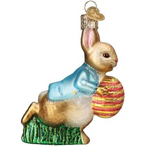 Old World Christmas Blown Glass Ornament for Christmas Tree, Peter Rabbit With Easter Egg (with OWC Gift Box) - 1 of 4
