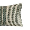 16x24 Outdoor Indoor Vertical Stripe Filled Lumbar Pillow Green Polyester by Foreside Home & Garden - 4 of 4