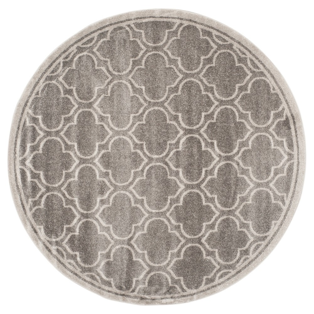 5' Round Coco Loomed Rug Gray/Light Gray - Safavieh