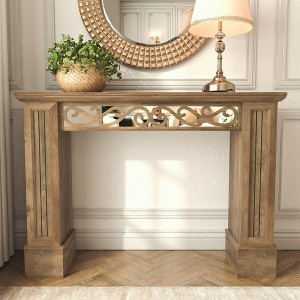 Galano Casimo 46.5 in. Knotty Oak Rectangular Engineer Wood Console Table - 1 of 4