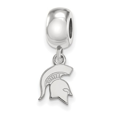 Black Bow Jewelry Sterling Silver Michigan State Spartans NCAA Bead Charm