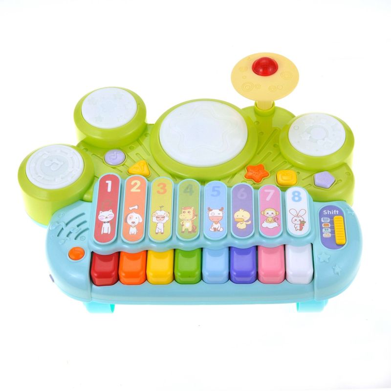 Insten 3 in 1 Xylophone, Piano Keyboard and Drum Set, Musical Instruments & Learning Toys for Kids, Baby & Toddlers, 2 of 7